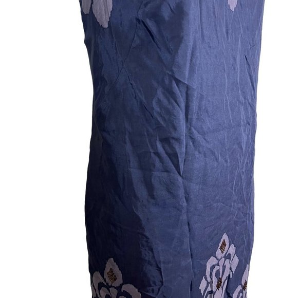 Jones New York Collection Womens Navy Silk Blend Short Sleeve V-Neck Dress sz 6 - Picture 6 of 16